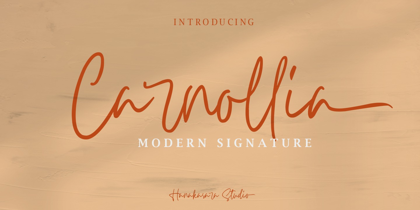 Example font Carnollia Signature #1